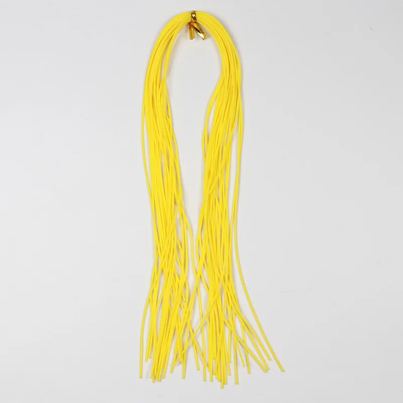 yellow 1 упаковка, 1 мм, круглая силиконовая резиновая нить, для завязывания мушек, для ног, для рыбалки, джиг, приманка, юбки, материал, для джига, приманка, Троллинг, приманка - Цвет: yellow