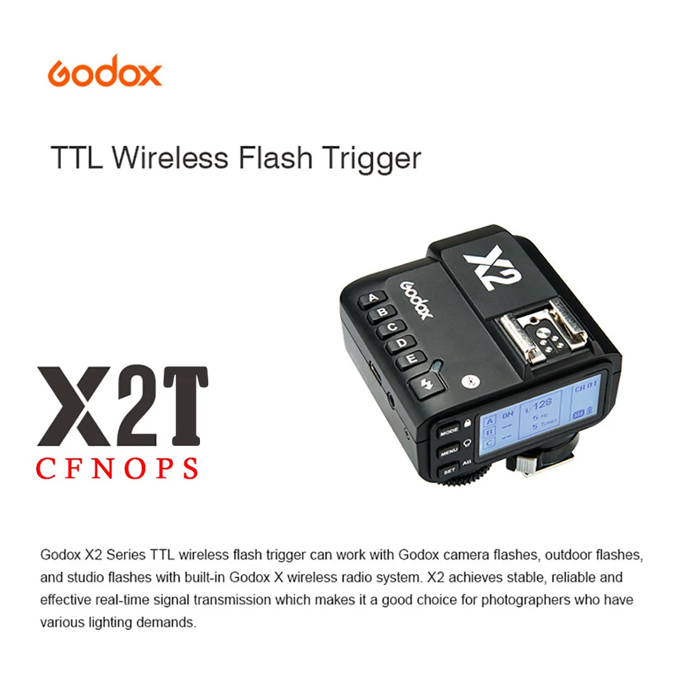 Триггер передатчика Godox X2T C/F/N/O/P/S Bluetooth 2 4G TTL HSS для Canon Nikon Sony Fujifilm Panasonic Pentax