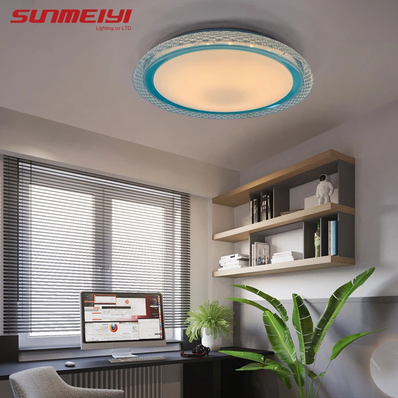 Современные RGB Светодиодные потолочные светильники Красочные Потолочные с Bluetooth