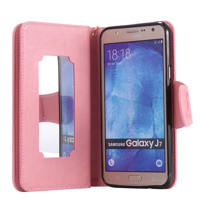 Nephy роскошный Флип кожаный чехол для телефона samsung galaxy J7 Neo Nxt Core J5 Prime J3 Pro A3 A5 duos чехол