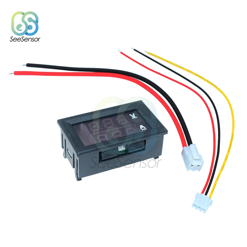 DC 100V 10A Мини цифровой вольтметр Амперметр двойной светодиодный дисплей цифровой измеритель напряжения тока тестер Калибр