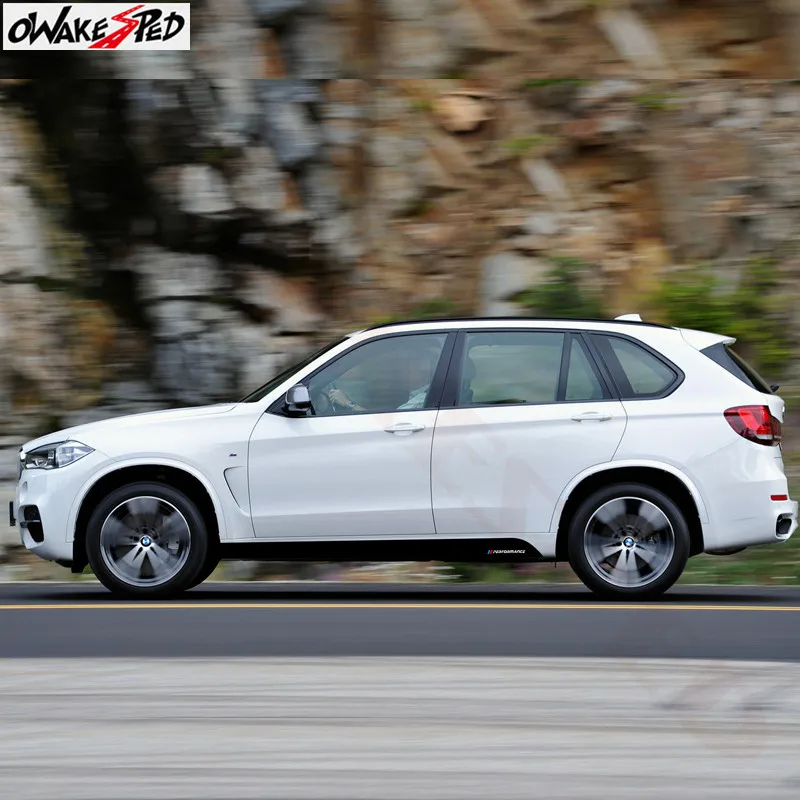 Для BMW F32 F33 F34 X5 F15 X6 F16 2015-н M производительность сбоку юбка подоконник полоса для