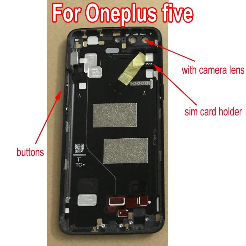 Оригинал для Oneplus Five one plus 5 A5000 задняя крышка аккумулятора корпус + лоток sim карты