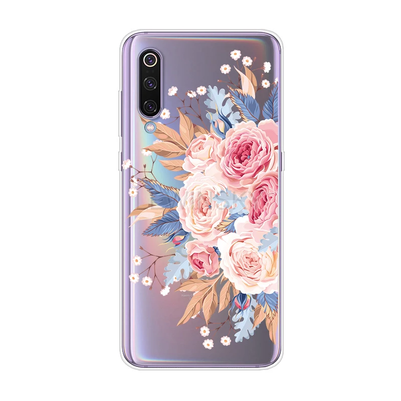 Watercolor Rose Силиконовый мягкий чехол из ТПУ с кружевными цветами для Xiao mi Red mi Note 7 6 5 4 Pro 4X5 Plus 5A Prime A1 6X PocoPhone F1 mi 9 8 A2 lite чехол - Цвет: Watercolor Rose
