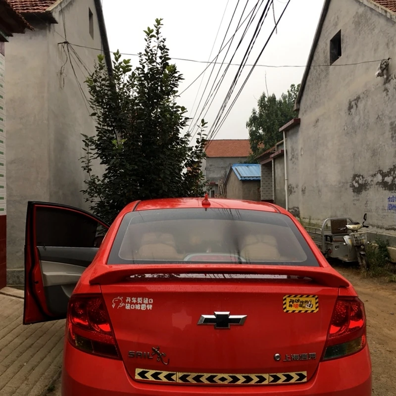 Для Chevrolet Парус 2010 2011 2012 2013 задний багажник надрезаемая подкладка, abs Материал грунтовка Цвет для хвостовой части автомобиля декоративное крыло