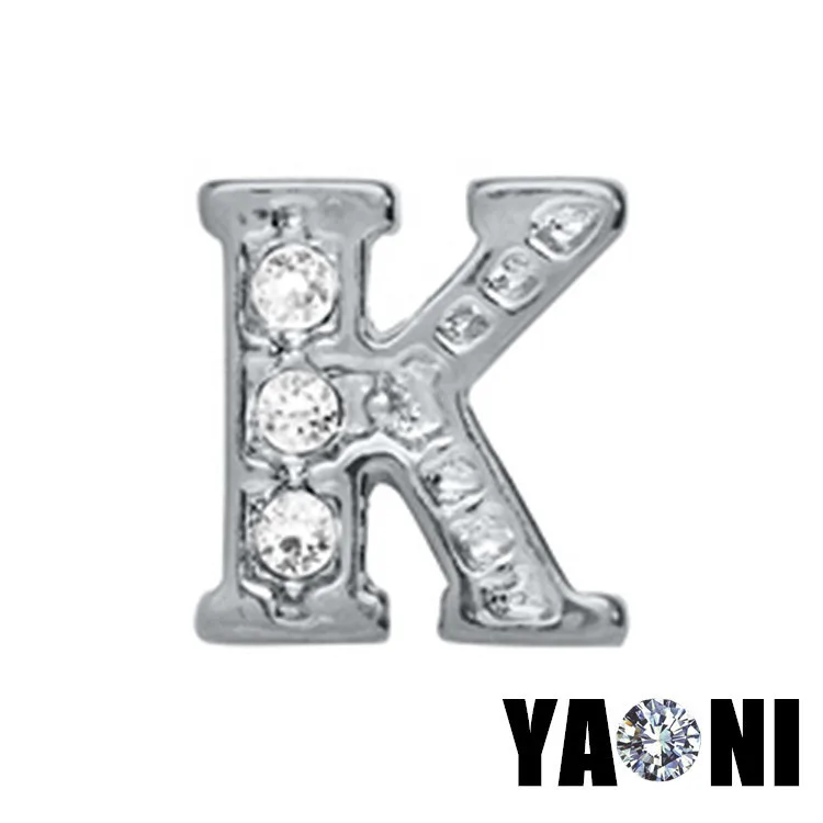 20 шт. в партии бесплатная доставка подвески с серебряными буквами кристаллами и