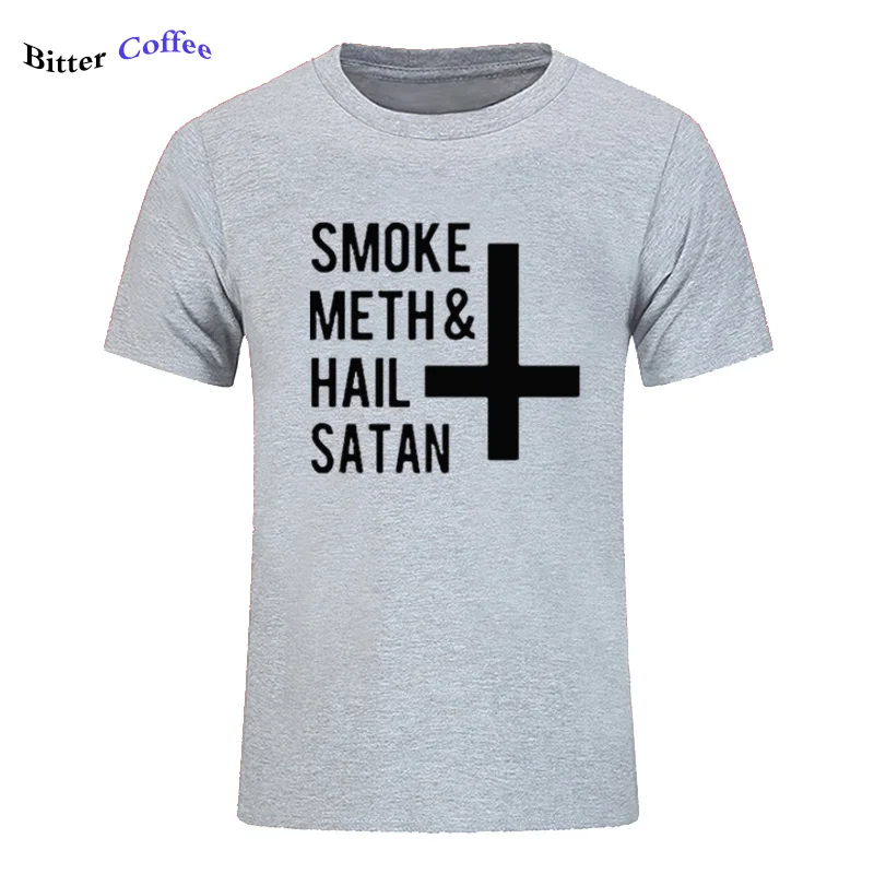 10 Новое модное платье с принтом дым мет и с надписью «Hail satan» Перевернутый крест забавная футболка с рисунком, хлопковая футболка с короткими рукавами, футболка с длинными рукавами размера плюс, модные футболки, топы - Цвет: 10