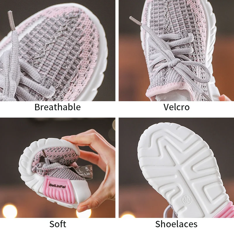 Kids Coconut Sneakers 2020 Spring Children Shoes Soft&ampLight Boys Running Flying Weave Breathable Girls Net | Детская одежда и