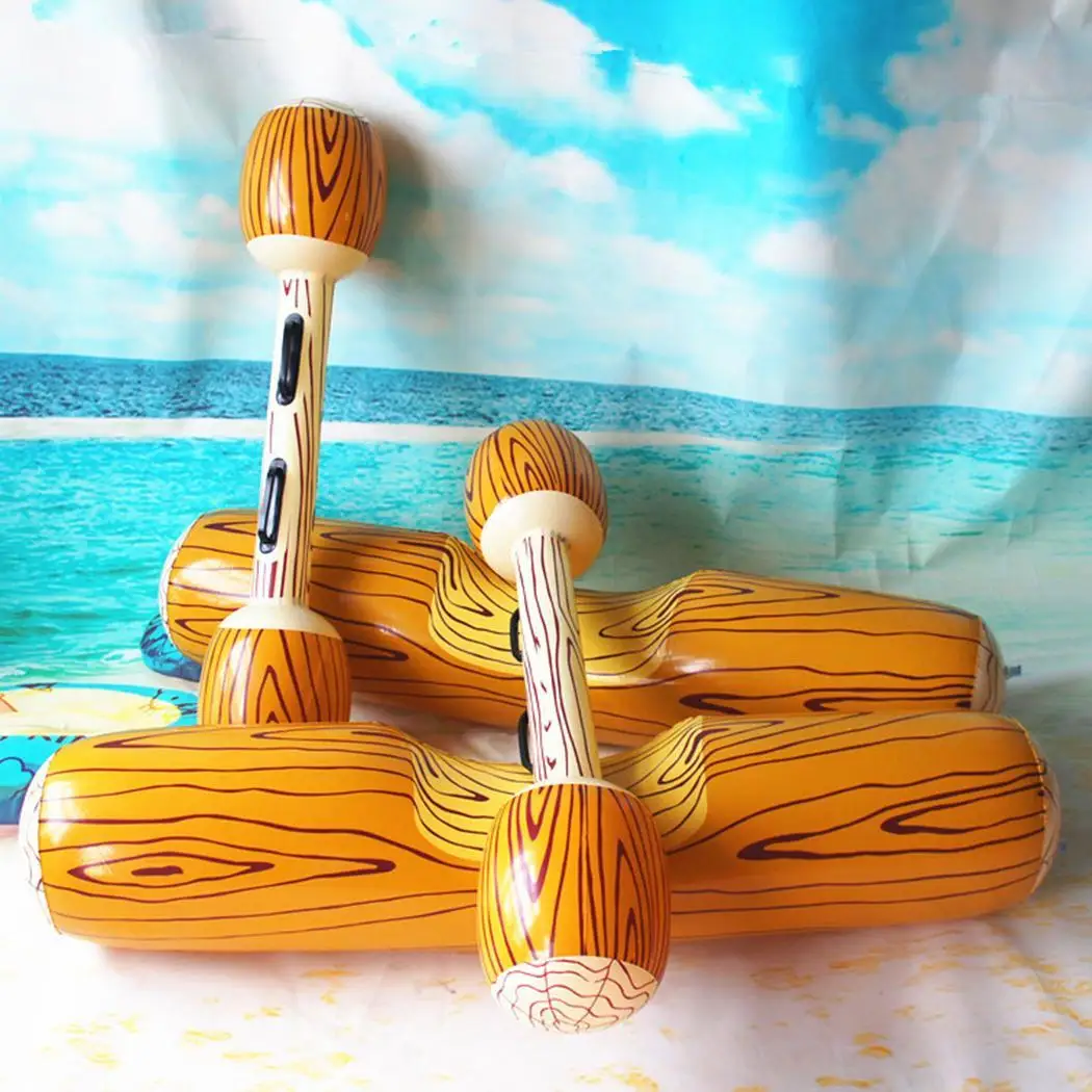 4 шт. надувное кольцо для плавания дерево зерно плавающий ряд водная