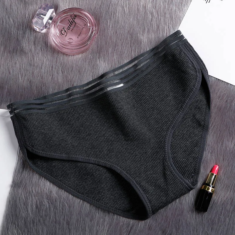 Woman Panties Cotton Underwear For Woman Briefs Solid Simple Antibacterial New 1 Pcs Panty Woman Female Underwear BANNIROU L-XXL - Цвет: Dark Grey