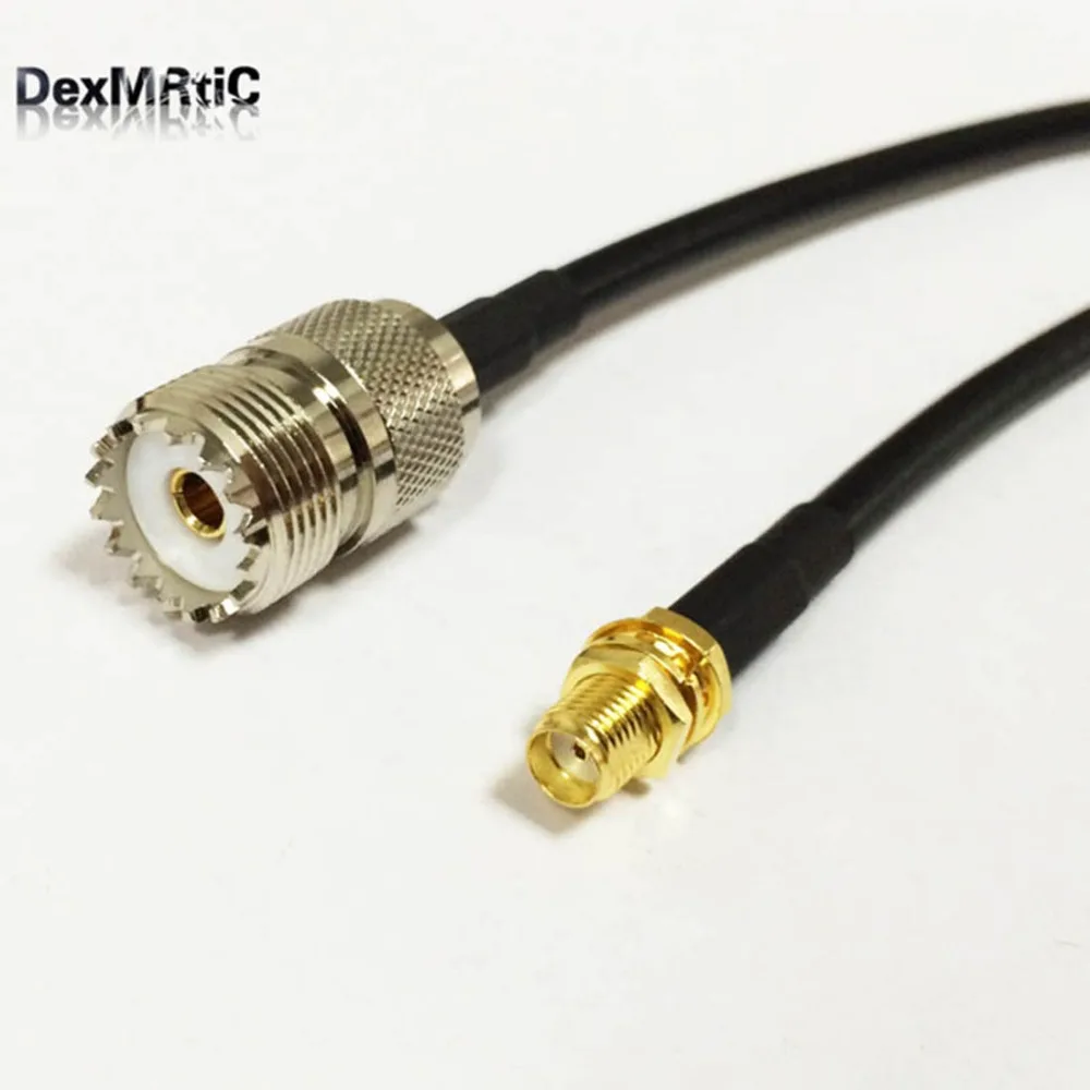 1 шт. SMA Гнездовой разъем для UHF гнездовой разъем RG58 кабельный переходник для пигтейлов/проводов 50 см/1 м/2 м