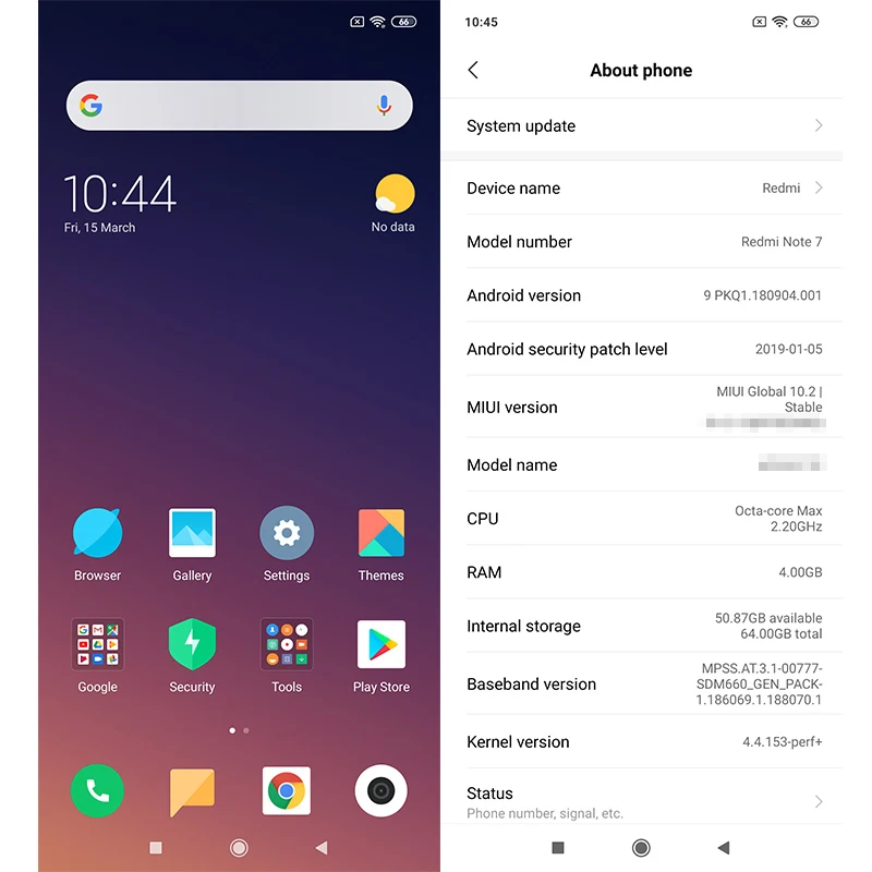 Глобальный Встроенная память Xiaomi Redmi Note 7 64 Гб 4 Оперативная Мобильный телефон