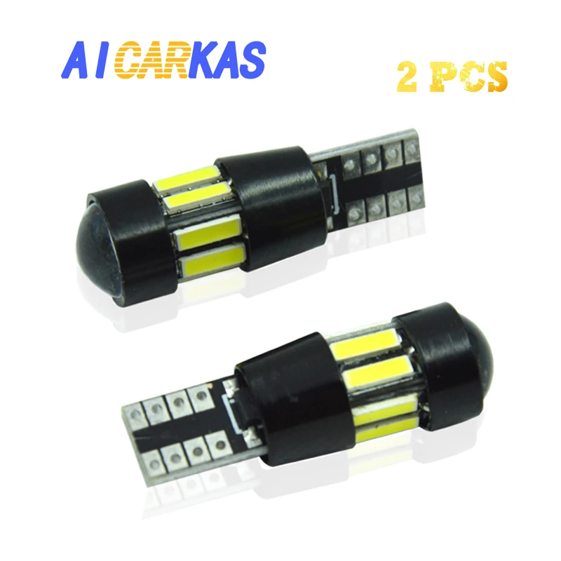 AICARKAS 2 шт. DC 12V T10 W5W светодиодный светильник для салона автомобиля автомобильная