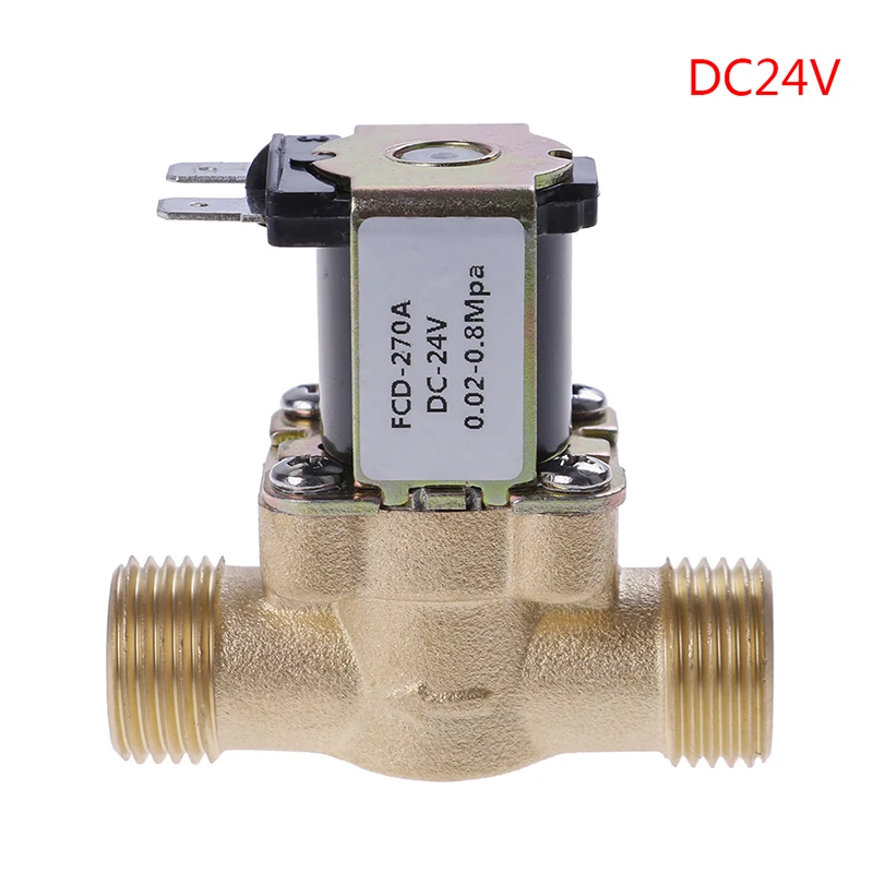 G1/2 ''латунный Электрический электромагнитный клапан DC 12V 24V AC 220V для солнечного