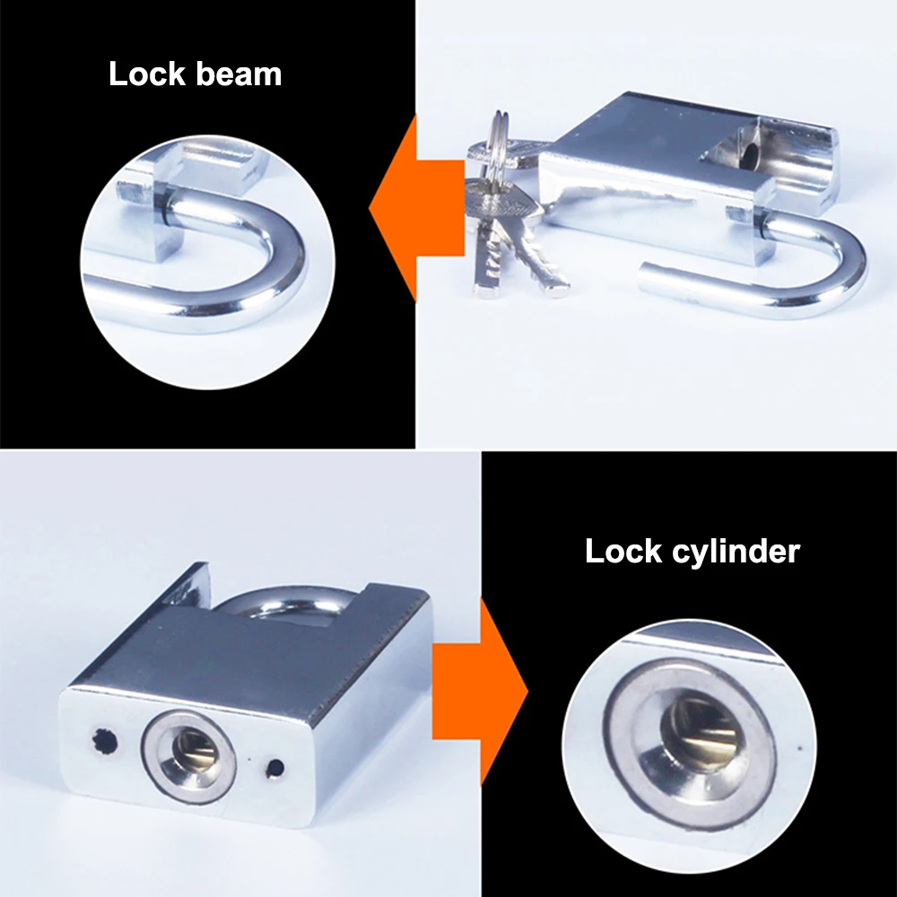 Висячий замок с ключами 3 клавишами Двойной Болт блокировка Противоугонная