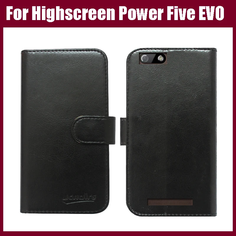 

New Arrival 6 Colors High Quality Flip Leather Exclusive Protective Cover Case For Highscreen Power Five EVO Case