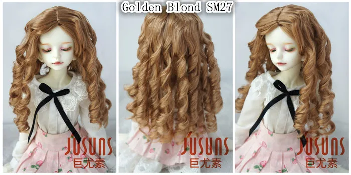JD285 1/8 16 1/4 модный длинный волнистый парик Nobel princess BJD, размер 5-6 дюймов 6-7 дюймов и 7-8 дюймов, аксессуары для куклы из синтетического мохера