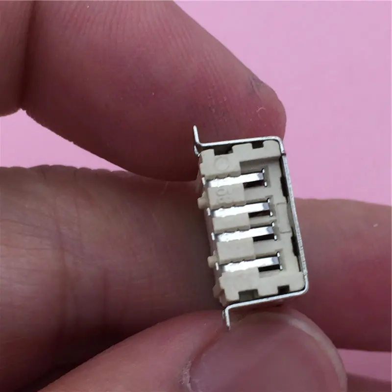 20 шт./лот USB 2 0 4Pin A Тип гнездо разъем кудрявый рот для передачи данных