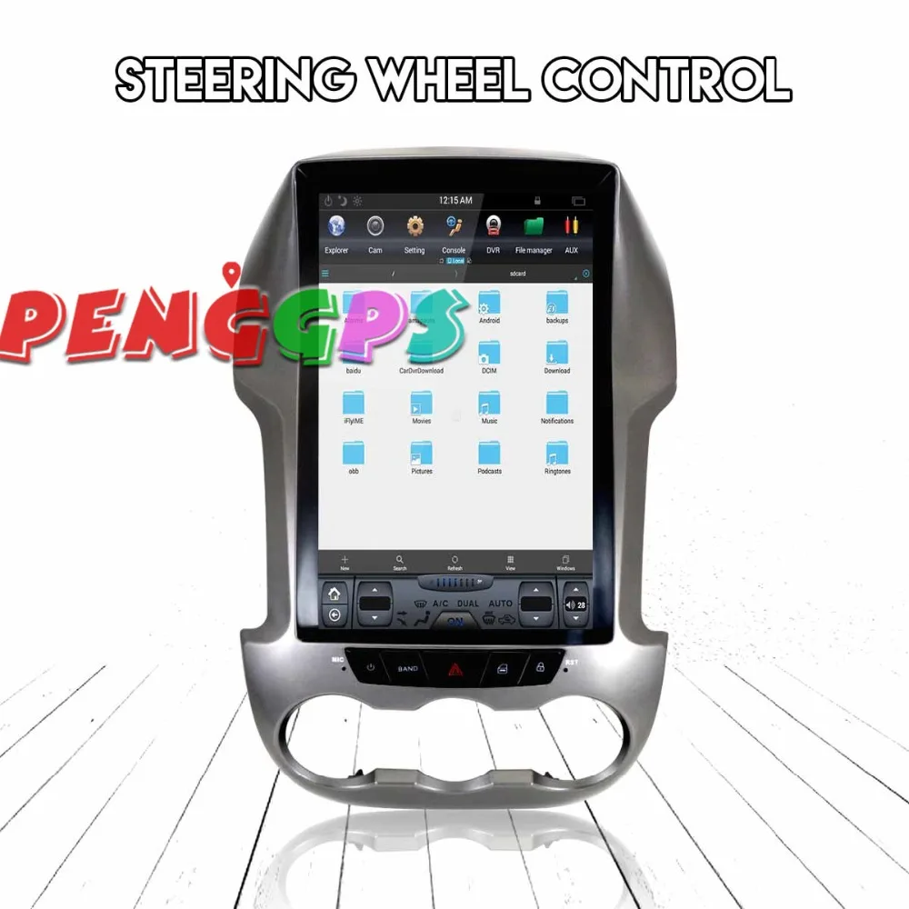 Автомобильный радиоприемник Tesla style 12 1 дюймов Android 2011 GPS навигация для Ford Ranger 2016