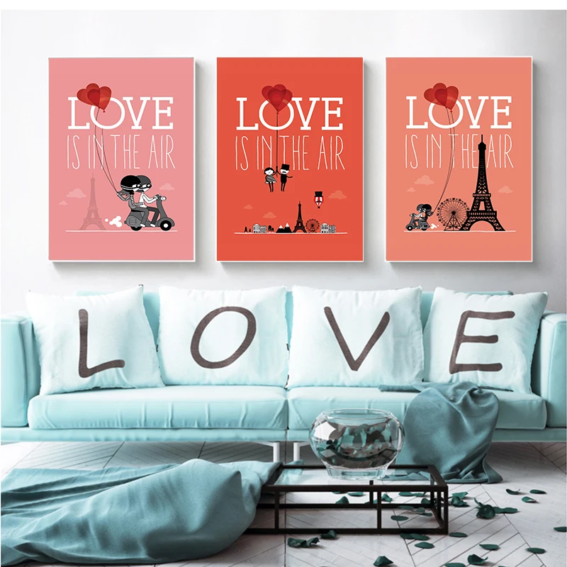 Домашний теплый постер Love is in the Air красивая картина из мультфильма A4
