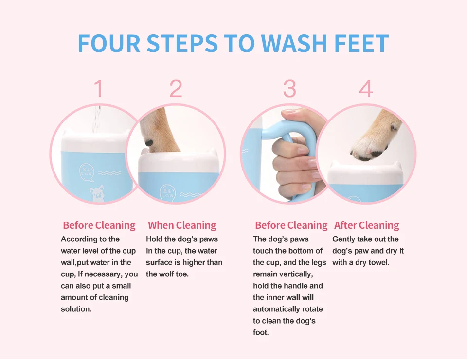 Pet Dog Paw Foot Cup Cat Puppy Cleaner Cup Мягкая Лапа щетка для стоп грязные ноги мытье домашних животных чистящие средства