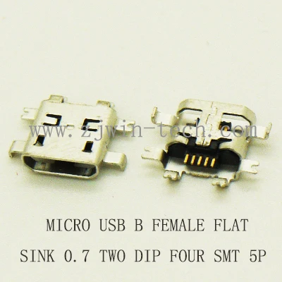 

10 шт. Micro USB 2,0 Jack Женский USB разъем раковина 0,7 B тип телефона хвост зарядный разъем плата 6 футов 2DIP 4SMT 5Pin
