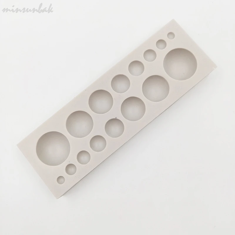 Minsunbak круглая силиконовая форма для помадки 3D Круглый Свадебный торт украшения инструменты Сахар ремесло инструмент