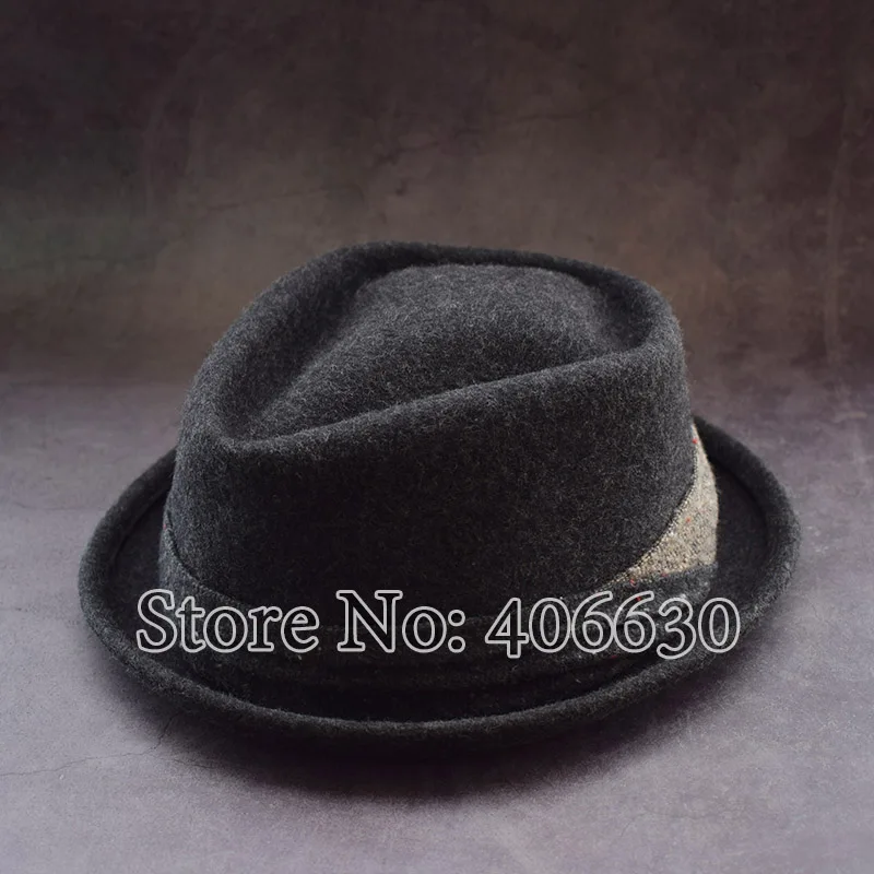 Winter High Quality Mens Wool Felt Fedora Hats Chapeu Masculino Panama Jazz Trilby Hats Free Shipping PWFE046