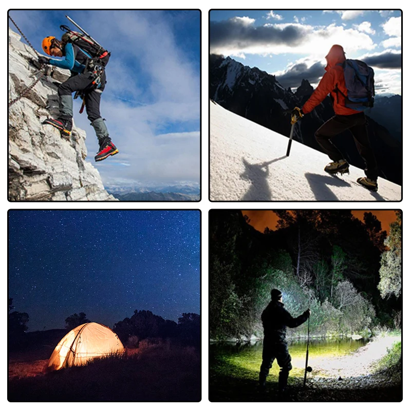 Перезаряжаемый портативный светодиодный фонарь для кемпинга ультра яркий