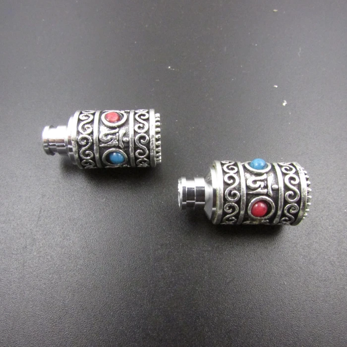 

DIY Tibetan silver national wind 8mm ear shell 8mm metal shell 2pairs