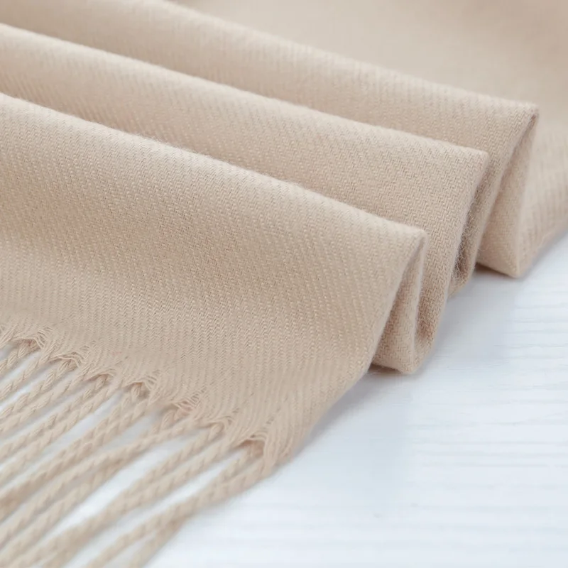 2018 Высокое качество Женские однотонные кашемировые шарфы синий кисточка леди