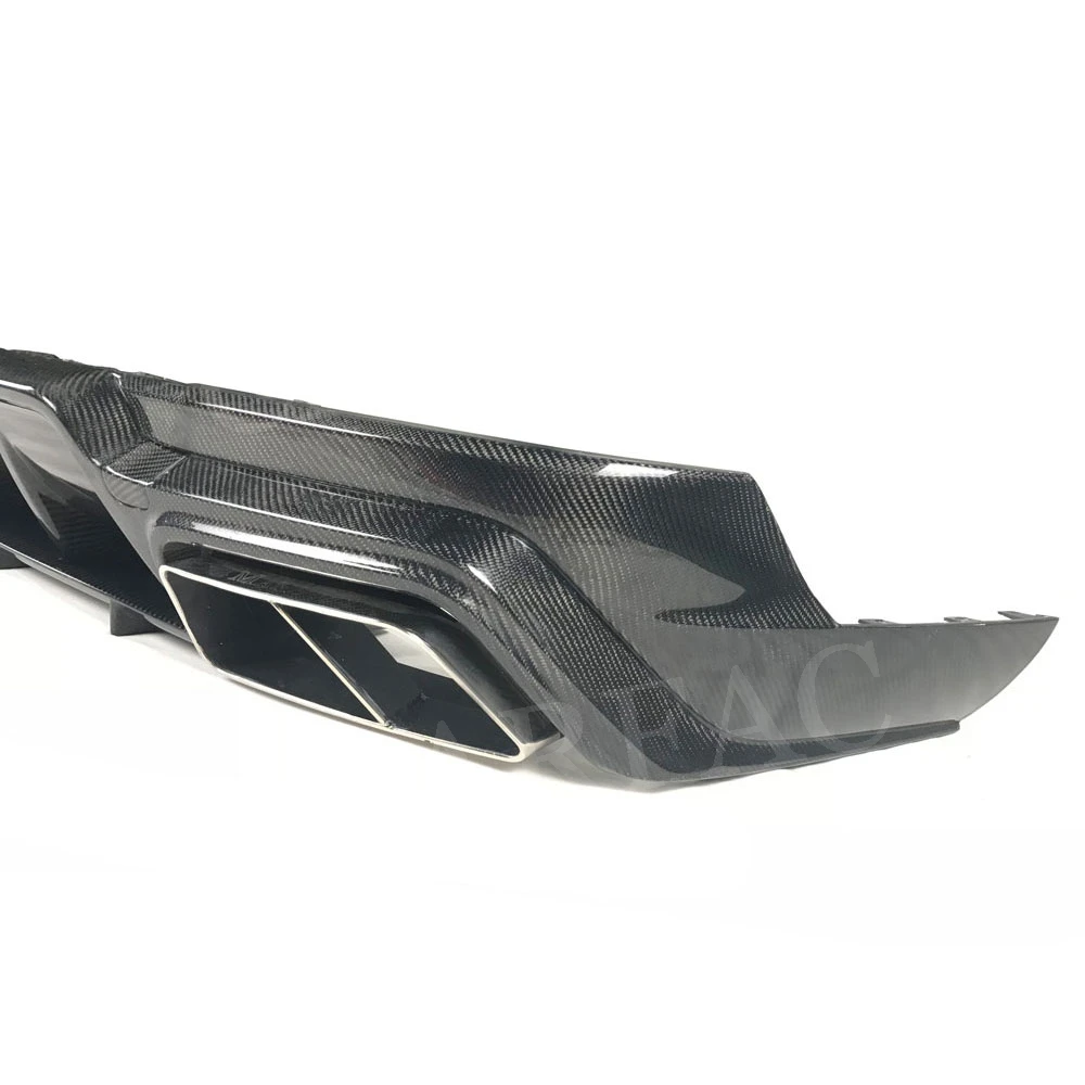 Углеродного волокна диффузор губа на задний бампер спойлер MS Стиль подходит для