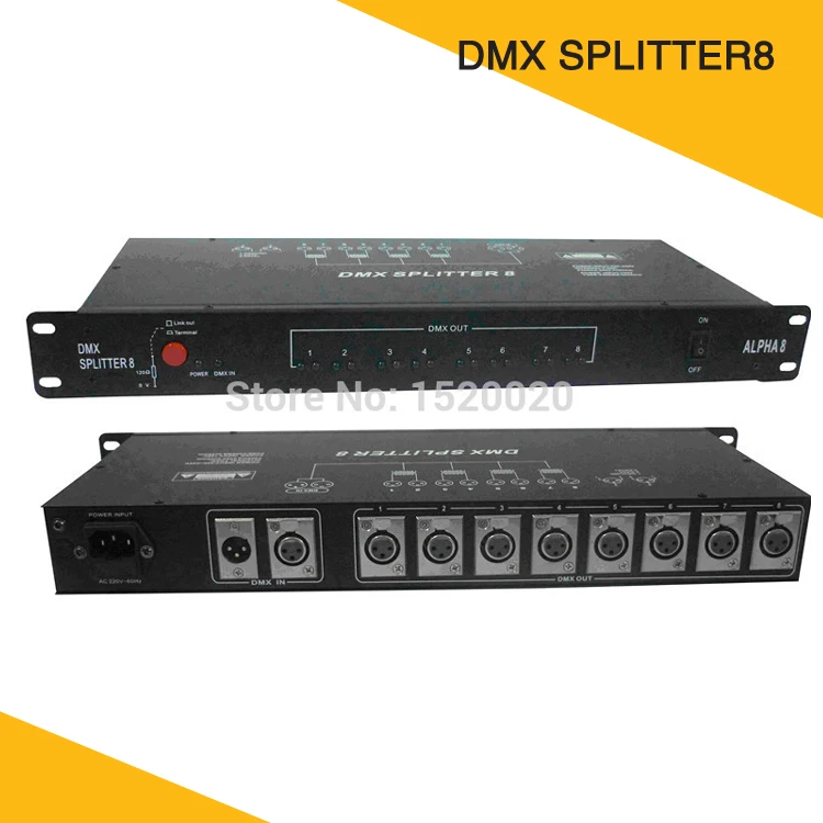 

Драйвер усилителя сигнала Dmx 2 шт./лот 8 маршрутов разделитель DMX 8 выходных распределителей 3pin Dmx розетки Dmx512 распределительное устройство