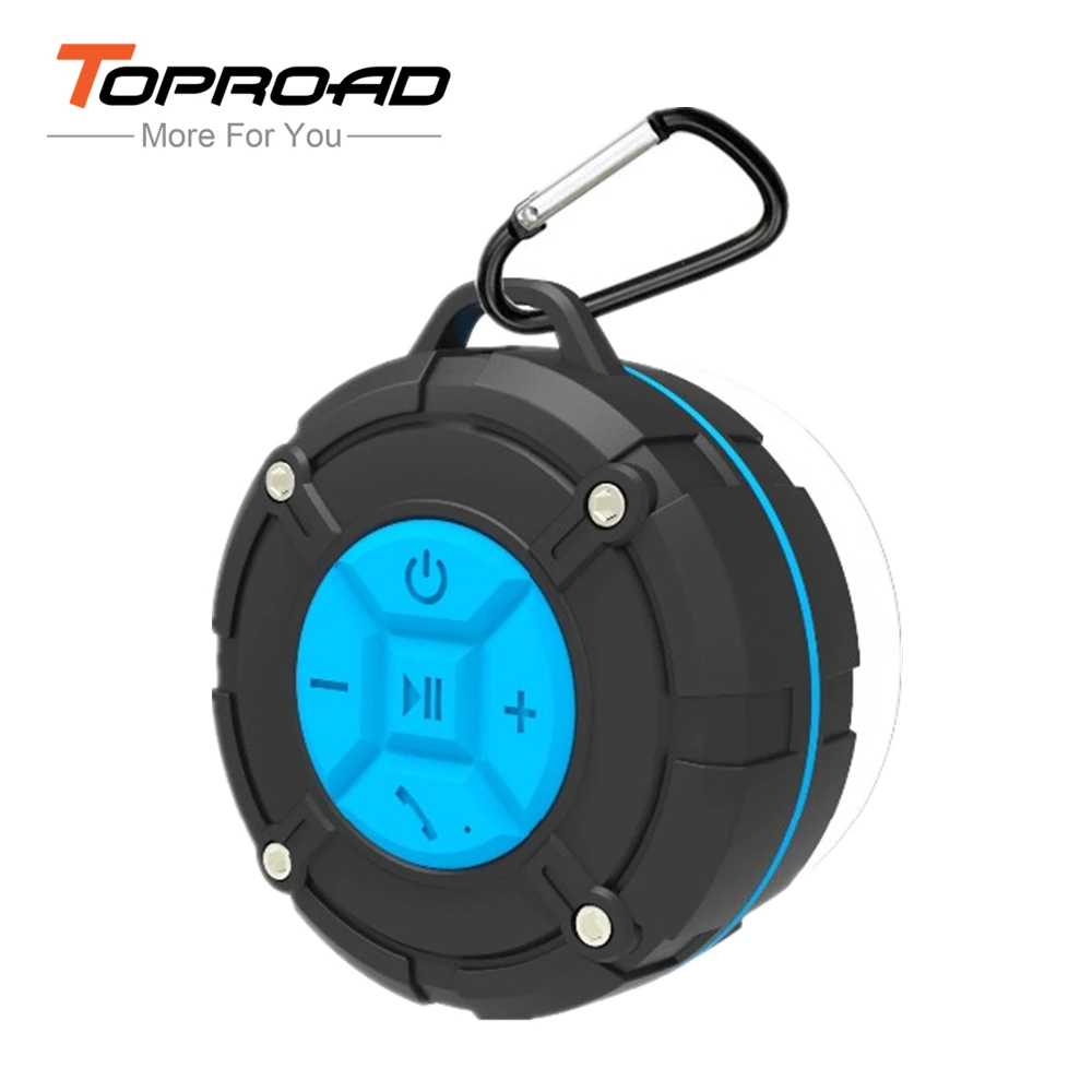 TOPROAD Водонепроницаемый IPX7 Bluetooth динамик открытый портативный беспроводной стерео для душа s Громкая связь микрофон громкий динамик присоска