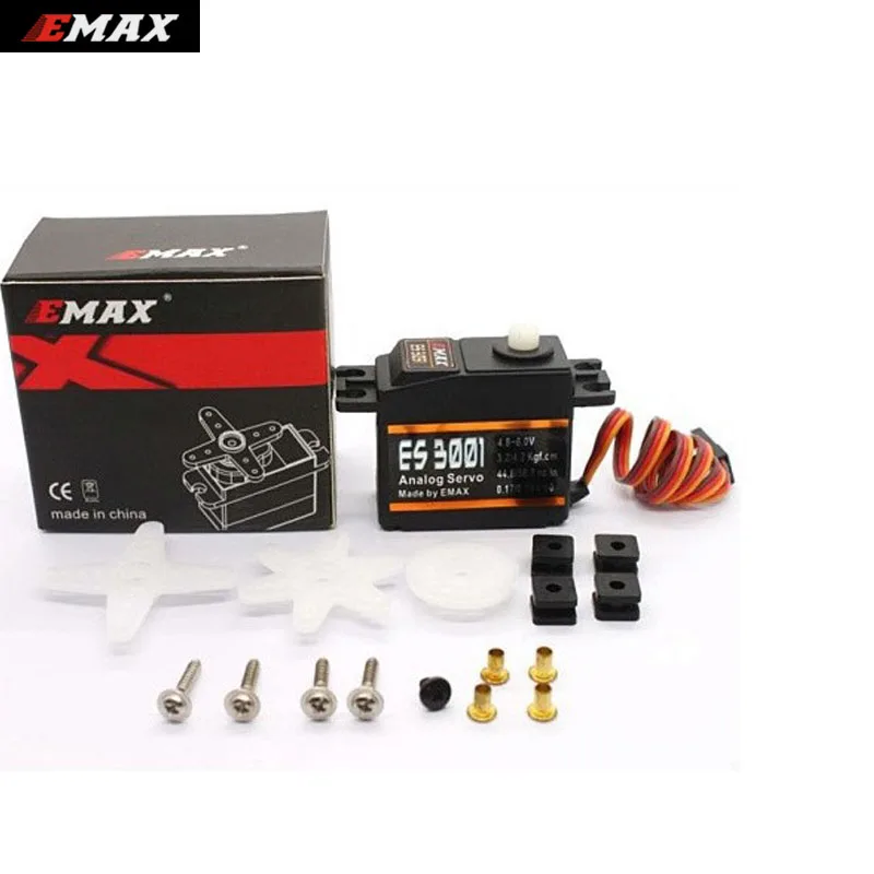 4 шт. Emax ES3001 Стандартный 43g сервопривод RC запчасти ABS Аналоговый для вертолета