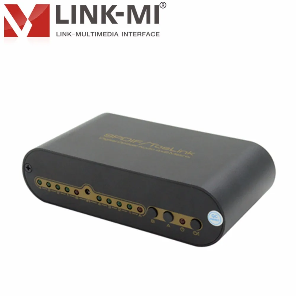 LINK MI LM FB402 SPDIF/Toslink цифровое оптическое аудио 4x2 матричный коммутатор 4 в 2 выхода