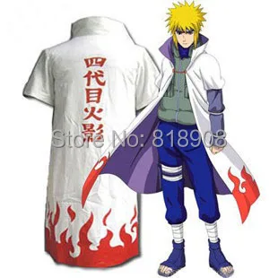 Naruto Yondaime Hokage Cloak White Dust coat Cosplay Costume Adult Halloween party clothes | Тематическая одежда и