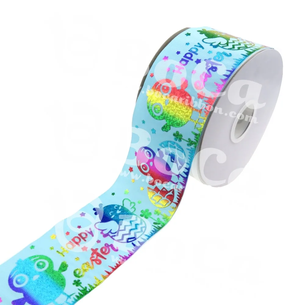 3 дюйма (75 мм) дизайн в виде радужных яиц голограмма корсажная лента для