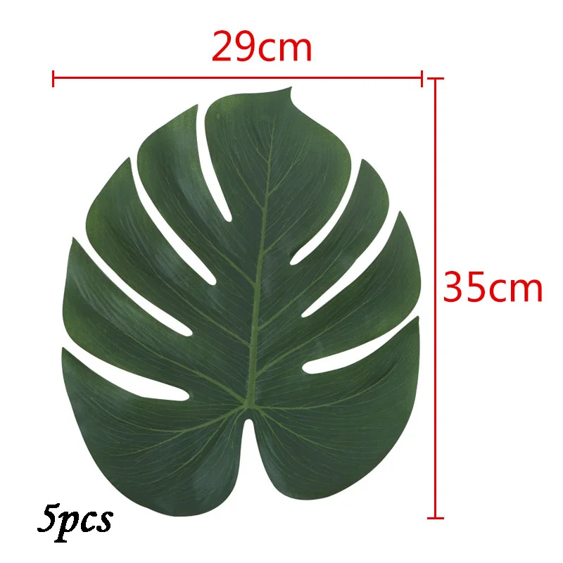 large leaf 8 шт./лот, бумажные тарелки с ананасом, золотые тарелки, одноразовая посуда, декор для дня рождения, черепаха, лист, летние принадлежности для тематической вечеринки - Цвет: large leaf