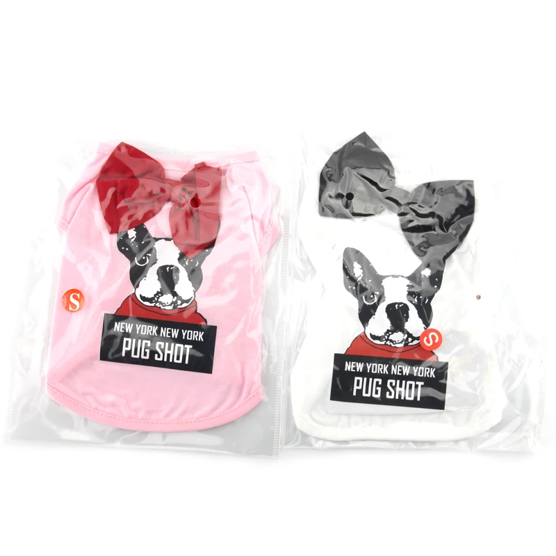 DRESSPET Pet Рубашка с рисунком Собаки Французский бульдог летняя одежда 2019 новых