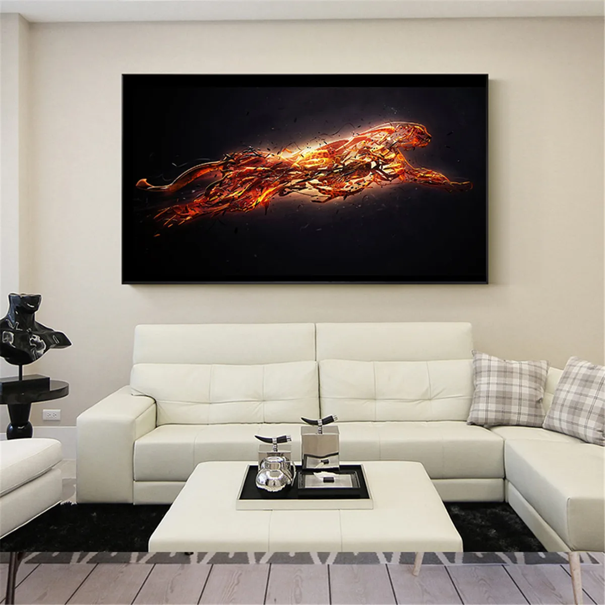 Fashionable Animal Fire Horse art paint Wall Pictures On Canvas oil Paintings Handmade Home Decor Cuadros Decoracion | Дом и сад