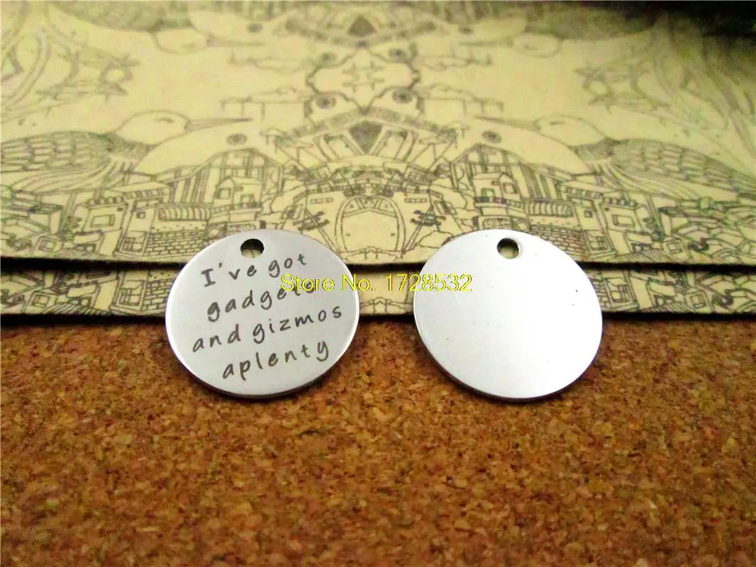 Круглые Подвески из нержавеющей стали 20 шт. ювелирные украшения мм У меня есть