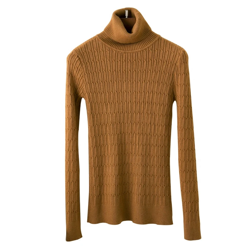 Autumn Winter Women Turtleneck Sweater High Elastic Warm Knitted Pullovers Korean Style Long Sleeve Bottoming Knitwear | Женская одежда