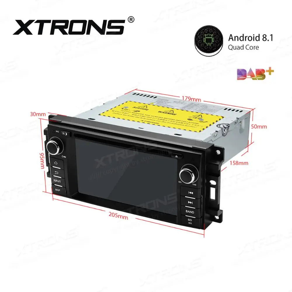 XTRONS 6 2 &quotAndroid 8 1 автомобильный Радио Стерео DVD плеер GPS навигация для JEEP свобода