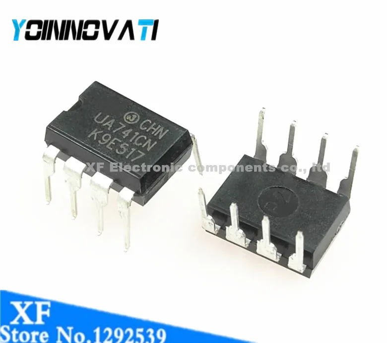 100 шт. DIP8 IC UA741CN UA741CP UA741 OP Amp LM741 741 IC OPAMP GP 1 МГц