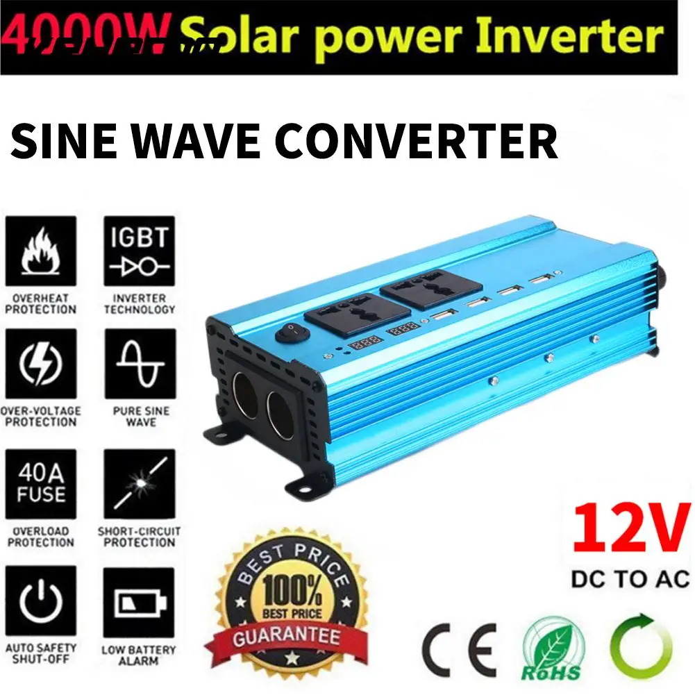 DC12V к AC220V конвертер Автомобильный Инвертор автомобильный солнечной Мощность