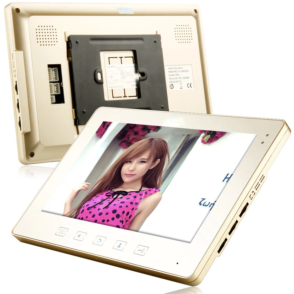 SmartYIBA 10 Inch TFT Video Door Phone Doorbell Intercom Kit 1-camera 3-monitor Night Vision with IR Camera