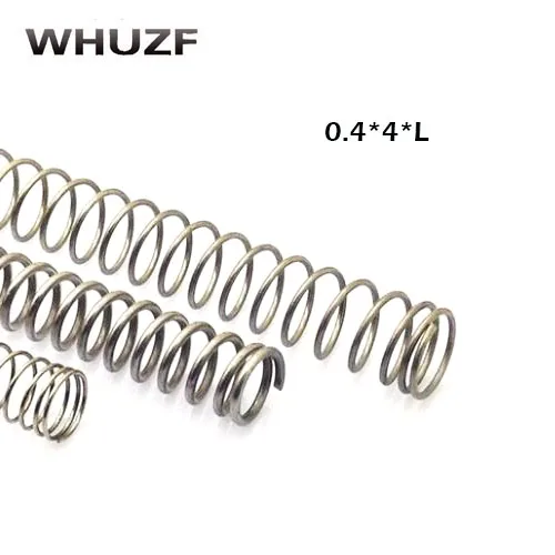 

20pcs wire 0.4mm length 5-50mm compression spring 304 stainless steel feeder spring anti corrosion extension springs