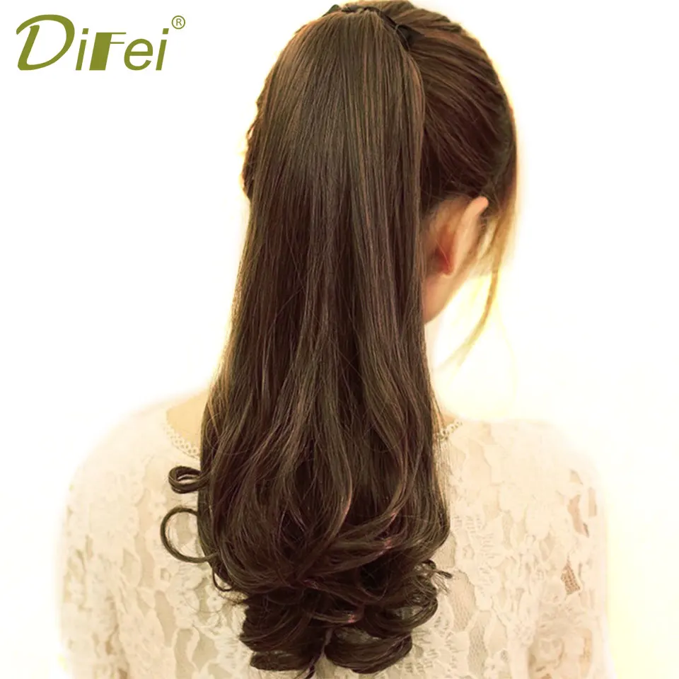 DIFEI Короткие вьющиеся хвост ручки пони термостойкие синтетические наращивание
