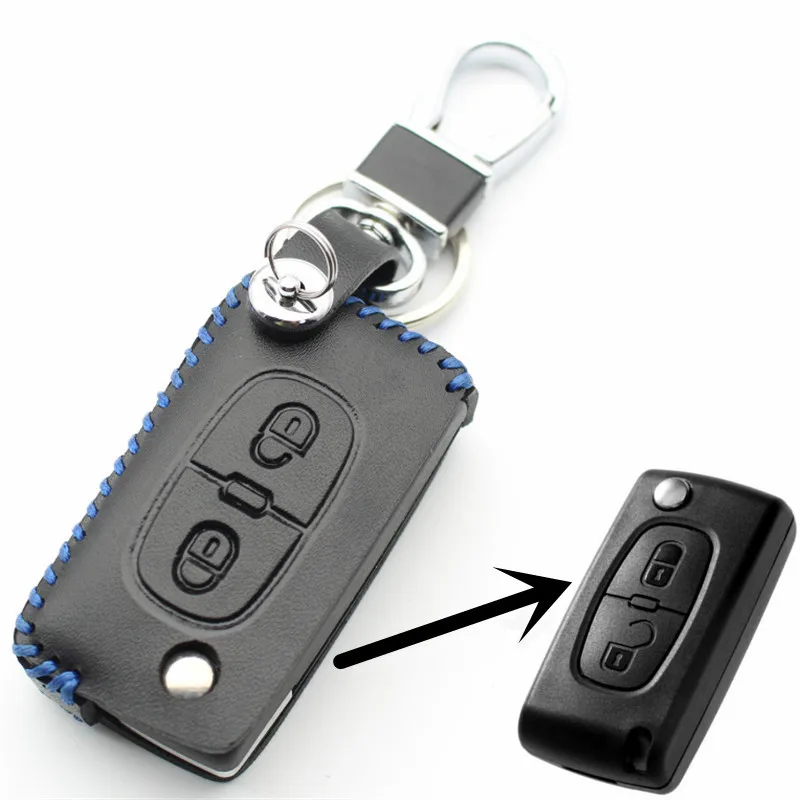 Чехол книжка для Peugeot 207/307/308/407 Citroen C2/C4/C5/Berlingo S62|Футляр автомобильного ключа| |
